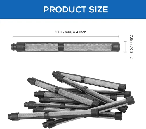 Vista 2 de Filtro de pistola de pulverización sin aire 287032 compatible con Graco Adecuado para pistola rociadora Contratista II y FTx II Látex 60 malla 10