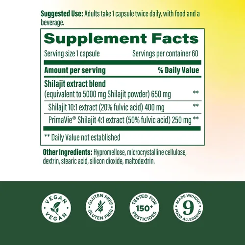Vista 2 de MegaFood Shilajit 10,000 mg con ácido fúlvico, Shilajit para hombres y mujeres, puede ayudar a mantener niveles saludables de testosterona, fuerza