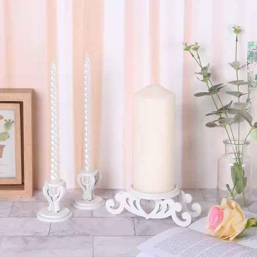 Vista 7 de Unity Candelabro – Juego de velas Unity para ceremonia de boda – Portavelas cónicos de pilar para decoración de centros de mesa de bodas, despedida