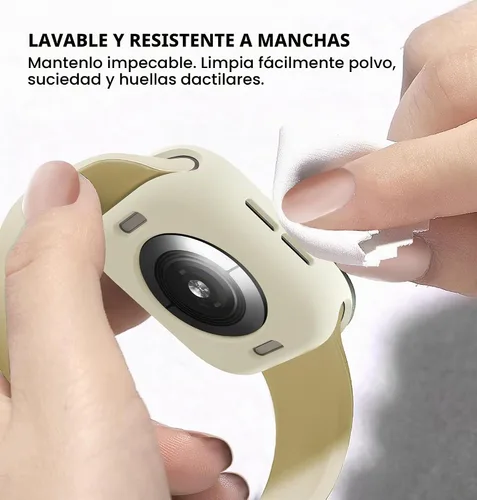 Vista 6 de Funda Ultra Delgada de TPU para iWatch Apple Watch Series 3/2/1, 38mm Blanco antiguo