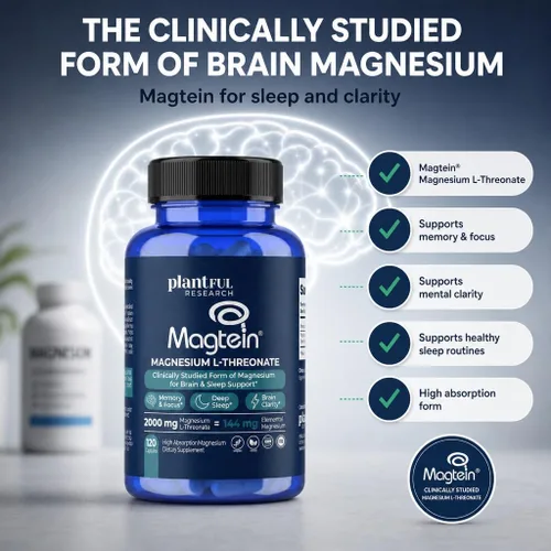 Vista 3 de Magnesio L-treonato 2000mg Cápsulas con Magteína, 120 Ct - Sueño