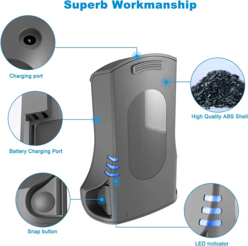 Vista 4 de Wodeuibr Repuesto para batería Shark XSBT620 compatible con aspiradoras inalámbricas IZ162H IZ163H IZ362H IZ363H Shark, batería de iones de litio