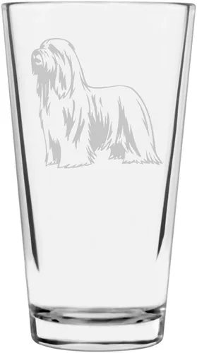 Vista 302 de Podenco Canario - Vaso de pinta de 16 onzas con temática de perro personalizado