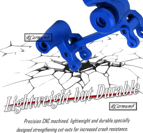 Vista 4 de RC Upgrades Part Steering Bellcranks para 1/10 WideMaxx Maxx, servo Saver de aluminio Draglink Hops Up Set para RC Modelo #89086-4, #89076-4, Azul