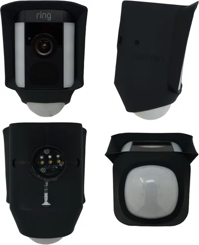 Vista 4 de Funda de silicona compatible con Ring Floodlight Cam Wired Plus, cámara de reflector, protección contra el deslumbramiento solar, los rayos UV