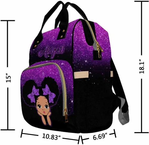 Vista 6 de Artsadd Bolsa de pañales personalizada con nombre Mochila de bebé personalizada para mamá, pattern 02, Mochilas Daypack