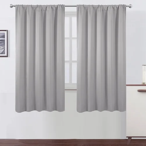 Vista 84 de LEMOMO Cortinas opacas de 42 x 54 pulgadas, juego de 2 paneles de cortinas con aislamiento térmico para oscurecer la habitación