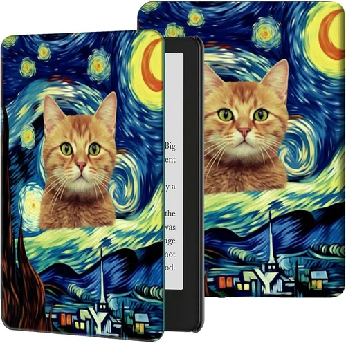 Vista 15 de Rossy Funda para Kindle de 10ª generación 2019, delgada, de piel sintética, ajustable, Smart Cover con encendido y apagado automático para Kindle