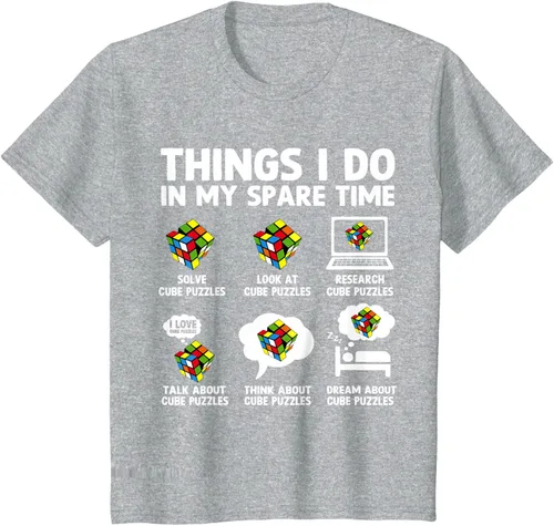 Vista 47 de Things I Do in My Spare Time Cube Puzzle Speed Cubing Camiseta