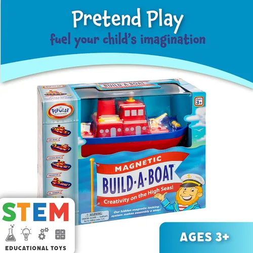 Vista 6 de POPULAR PLAYTHINGS Juguete magnético de baño Build-a-Boat