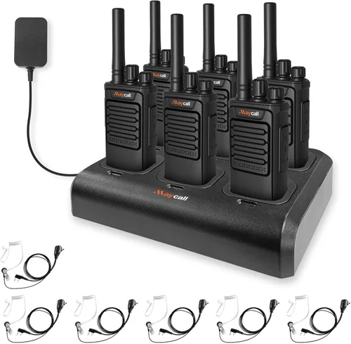 Vista 10 de Walkie Talkies MC-180 - Paquete de 2 unidades para adultos de largo alcance recargable de 2550 mAh, radios portátiles FRS bidireccionales, radios
