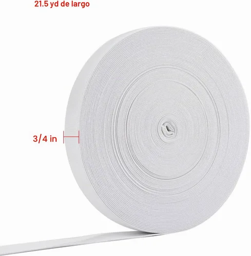 Vista 7 de Hicarer Elástico de 3/4 pulgadas para coser bandas elásticas anchas de 21.5