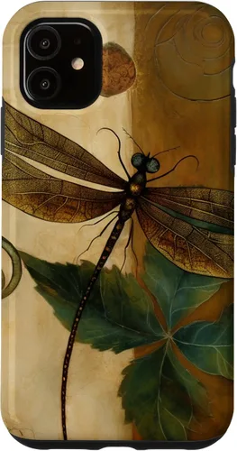 Vista 8 de Funda para iPhone 16 con diseño floral de libélula bohemia