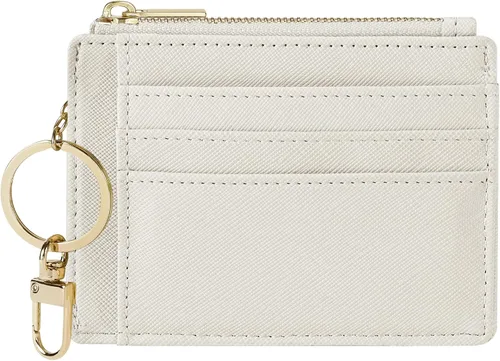 Vista 20 de Sodsay Estuche para tarjetas, cartera delgada con bolsillo frontal, para mujer, sujetatarjetas con llavero Slim, Front Pocket, Credit Card Holder