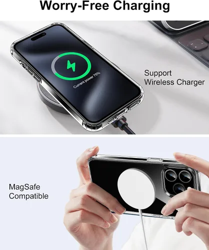 Vista 270 de HOOMIL Funda para iPhone 7 Plus/iPhone 8 Plus de 5.5 Pulgadas, sin amarillamiento, protección contra caídas, cubierta trasera dura transparente