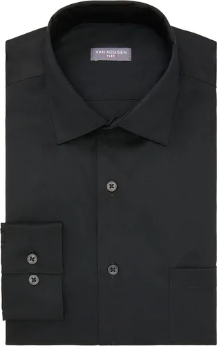 Vista 3 de Van Heusen Camisa de vestir para hombre, ajuste regular, cuello flexible, elástica, sin arrugas