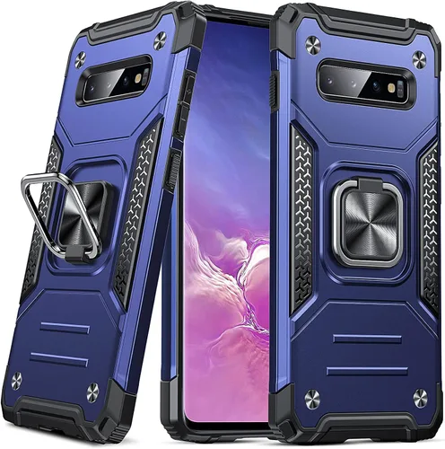 Vista 84 de DASFOND Diseñada para funda Galaxy S8 con soporte, anillo metálico giratorio mejorado de 360°, soporte kickstand de grado militar, resistente a