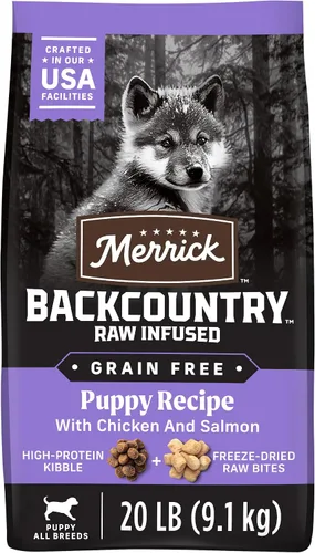 Vista 13 de Merrick Backcountry - Alimento seco para perros sin granos, croquetas con trozos crudos liofilizados, receta de pollo, bolsa de 4.0 libras