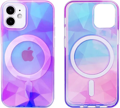 Vista 7 de Funda magnética para iPhone 12/12 Pro de 6.1 pulgadas compatible con MagSafe, TPU suave, delgada, a prueba de golpes, protectora, bonito diseño