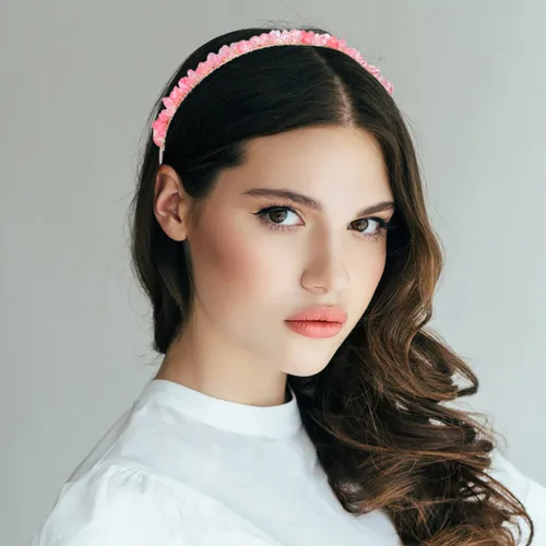 Vista 7 de Diadema de cuarzo de cristal crudo, accesorios para el cabello, tiara con joyas para mujeres y niñas, 3 piezas