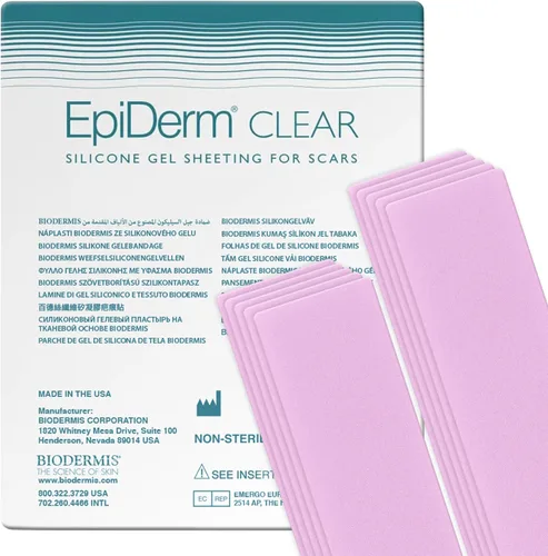 Vista 14 de Epiderm - Tiras de silicona para cicatrices, cinta de silicona de alta calidad para un cuidado óptimo de las cicatrices, versátil, flexible