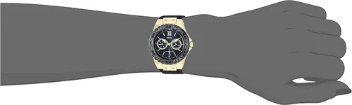 Vista 2 de GUESS Reloj de silicona resistente a las manchas de acero inoxidable para mujer