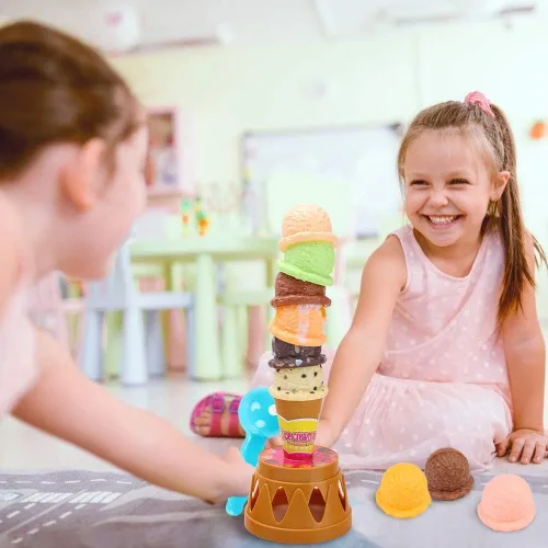 Vista 6 de Juego de equilibro con torre de helados con cucharón para niños