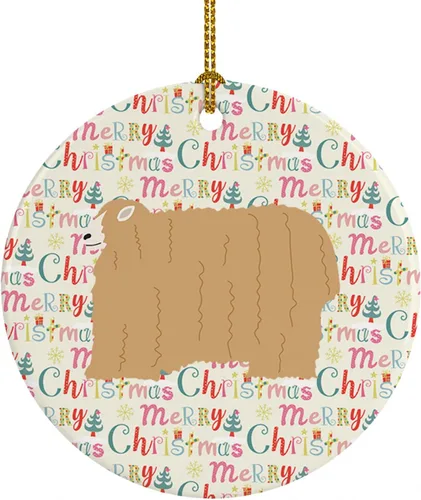 Vista 99 de Caroline's Treasures Adorno de cerámica de avestruz común para árbol de Navidad, decoración colgante para el hogar, Navidad, vacaciones, fiesta