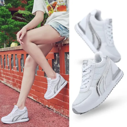 Vista 5 de AONEGOLD Zapatos deportivos de moda para mujer, regalos para el día de la madre, zapatos deportivos de plataforma para mujer, zapatos de plataforma
