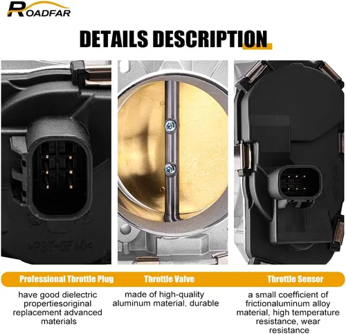 Vista 2 de ROADFAR Cuerpo de aceleración eléctrico S20019 12631186 2173151 para 09-15 para Cadillac 09-15 para Chevrolet 09-15 para GMC 09 para Hummer H2