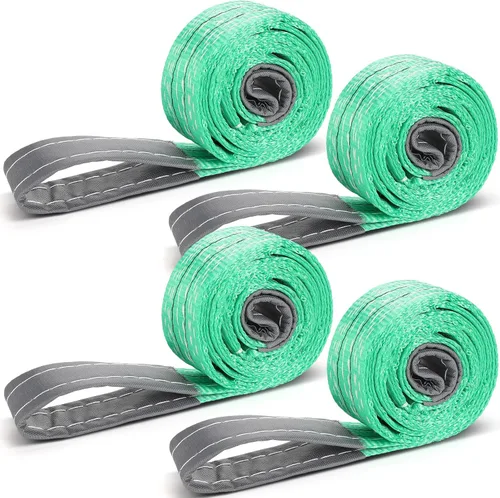 Vista 10 de [Usado] 4 piezas de correas de eslinga de elevación correas de eslinga web resistentes de poliéster y nailon para uso en automóviles al aire libre