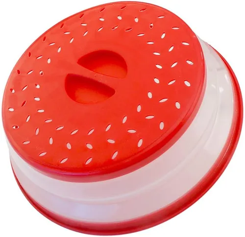 Vista 19 de Cubierta plegable para salpicaduras de microondas de 10.5 pulgadas, apta para lavavajillas, cubierta de placa de microondas con ventilación de azul