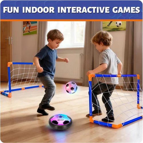 Vista 5 de Juego de Pelota de Fútbol Flotante con 2 Porterías, Juguetes de Interior para Niños de 6-8 Años, Regalo de Fútbol para Niños de 8-12 Años