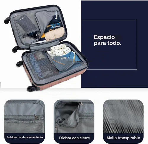 Vista 3 de Ben Sherman Nottingham - Maleta rígida de viaje, Rose gold), 180352RG Oro rosa