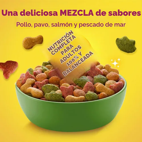 Vista 4 de Meow Mix Alimento seco para gatos de fórmula interior, bolsa de 3.15 libras (paquete de 4)