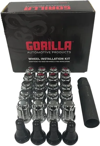 Vista 3 de Bundle - 9 Items: Raceline Alpha 15" Wheels Bk +53mm 33" Crawler XR Tires [5x4.5 Bolt Pattern 12mmx1.5 Lug Kit]