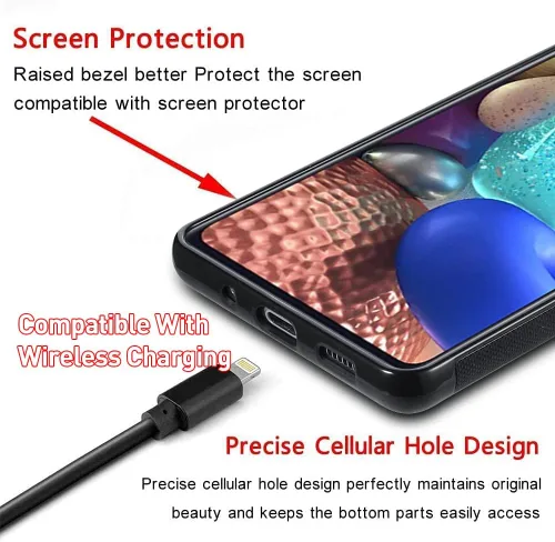 Vista 10 de KANGHAR - Carcasa compatible con Galaxy A71 5G, diseño de leopardo negro