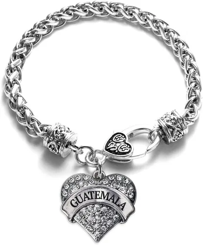 Vista 148 de Inspired Silver - Pulsera de plata con dije de corazón pavé con joyas de circonita cúbica