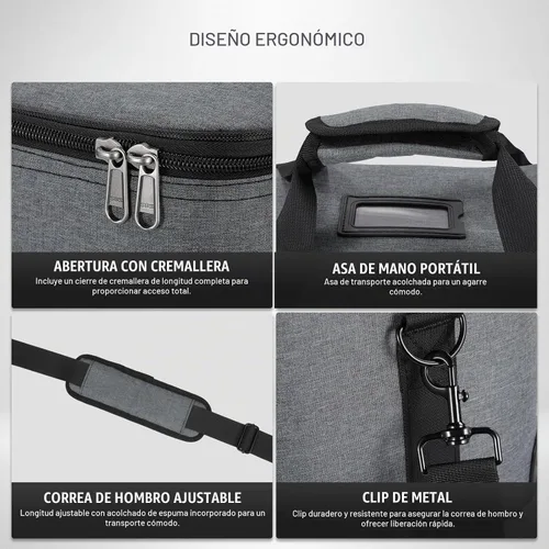 Vista 7 de NEEWER Bolsa de transporte con correa para el hombro, asa, espuma móvil acolchada para luz de estudio CB300C CB200C FS300C FS230C FS150C CB300B