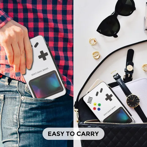 Vista 7 de HEIYING Game Card Case for Nintendo Switch and Switch OLED,Customized Pattern Nintendo Switch Lite Game Card Case with 72 Game Card Slots and 24