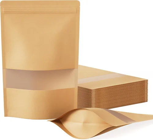 Vista 27 de FireKylin 100 bolsas resellables, bolsas de papel con ventana mate para pequeñas empresas, cremallera y bolsas sellables con calor para embalaje