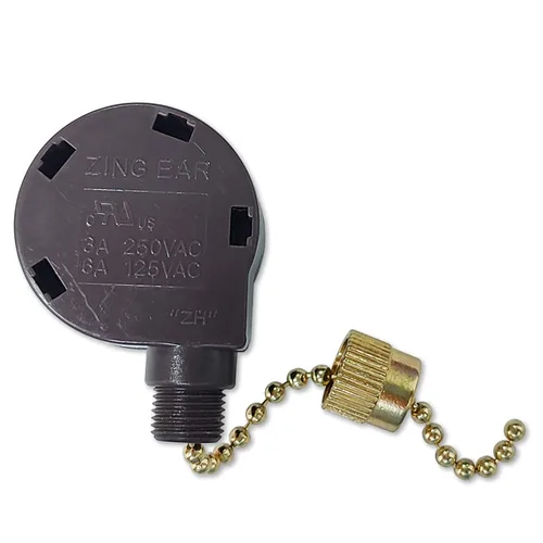 Vista 4 de Interruptor de cadena de tracción Zing Ear ZE-268S5 Ventilador de techo de control de 4 velocidades 5 cables 6A 125VCA 3A 250VCA Kit de reparación