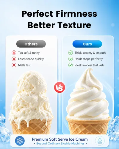 Vista 13 de Slushie Machine for Home 2-in-1 Slushy & Soft Serve Ice Cream Maker