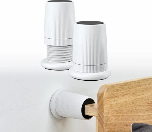Vista 13 de Elevadores ajustables para muebles, elevadores de cama de 1.6 a 2.6 pulgadas, color blanco, plástico duradero y antideslizantes, elevadores de sofá