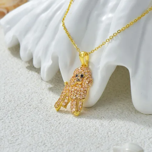 Vista 123 de Collares con colgante de perro de plata de ley S925 – 24 razas corgi/husky/labrador/pastor para mujer