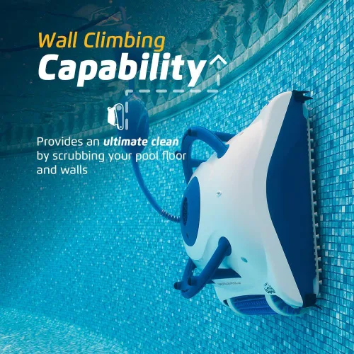 Vista 32 de Dolphin E10 - Aspiradora robótica automática para piscina, cepillo de limpieza activo, acceso a filtros de carga superior, ideal para piscinas sobre
