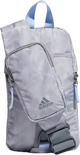 Vista 5 de adidas Essentials - Bolso cruzado pequeño para mujeres y hombres (5L), Stone Wash GrisBlue Dawn2.0, Tamaño único, Essentials Crossbody - Bolso