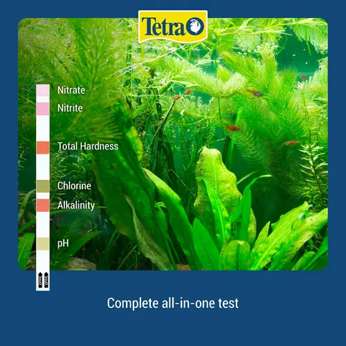 Vista 3 de Tetra EasyStrips 6 en 1 tiras de prueba para acuario, prueba de agua (19542)