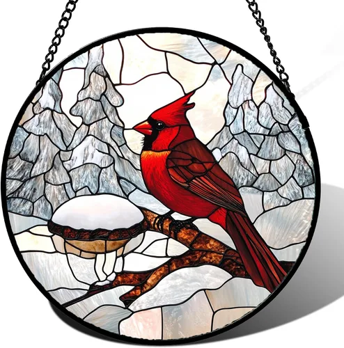 Vista 16 de Colgante de vitrales para colgar en la ventana, de cuervo negro, alas grandes para puertas, jardín, patio, pájaros, atrapasoles, decoración