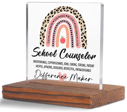 Vista 34 de Letrero decorativo de escritorio transparente para después de la escuela, regalo de agradecimiento para mujeres y hombres, regalos de agradecimiento